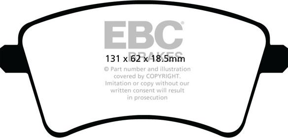 EBC Brakes DP22033 - Гальмівні колодки, дискові гальма avtolavka.club