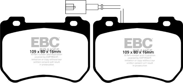 EBC Brakes DP22074 - Гальмівні колодки, дискові гальма avtolavka.club