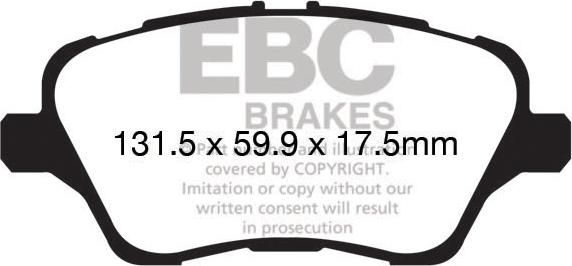 EBC Brakes DP22149 - Гальмівні колодки, дискові гальма avtolavka.club