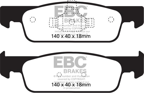 EBC Brakes DP22146 - Гальмівні колодки, дискові гальма avtolavka.club