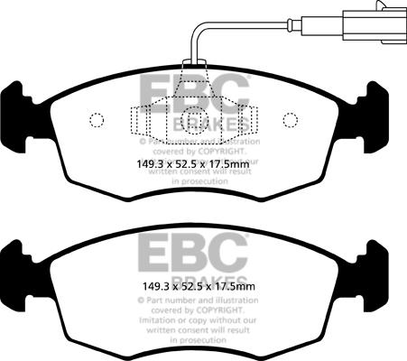 EBC Brakes DP22141 - Гальмівні колодки, дискові гальма avtolavka.club