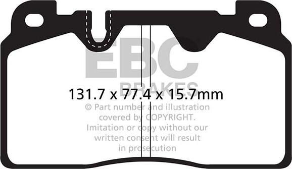 EBC Brakes DP22168 - Гальмівні колодки, дискові гальма avtolavka.club