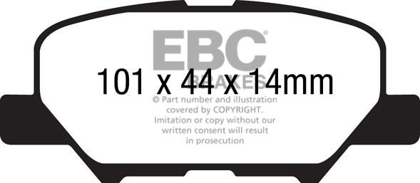 EBC Brakes DP42171R - Гальмівні колодки, дискові гальма avtolavka.club