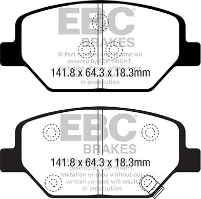 EBC Brakes DP22351 - Гальмівні колодки, дискові гальма avtolavka.club
