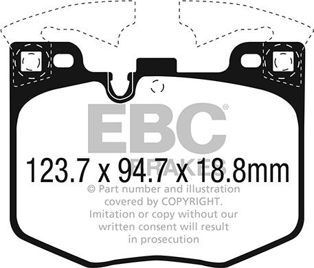 EBC Brakes DP32302C - Гальмівні колодки, дискові гальма avtolavka.club