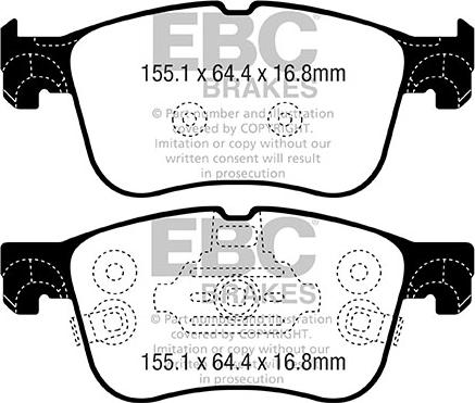 EBC Brakes DP22372 - Гальмівні колодки, дискові гальма avtolavka.club