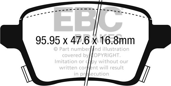 EBC Brakes DP22250 - Гальмівні колодки, дискові гальма avtolavka.club