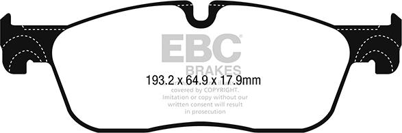 EBC Brakes DPX2251 - Гальмівні колодки, дискові гальма avtolavka.club