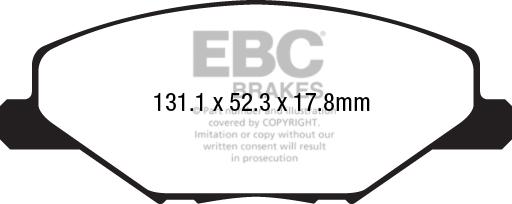 EBC Brakes DP42211R - Гальмівні колодки, дискові гальма avtolavka.club