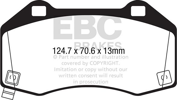 EBC Brakes DP42286R - Гальмівні колодки, дискові гальма avtolavka.club