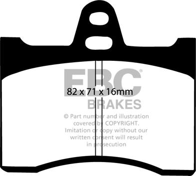 EBC Brakes DP227 - Гальмівні колодки, дискові гальма avtolavka.club