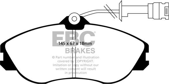 EBC Brakes DP711 - Гальмівні колодки, дискові гальма avtolavka.club