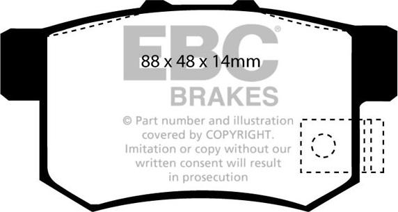 EBC Brakes DP6781/2 - Гальмівні колодки, дискові гальма avtolavka.club