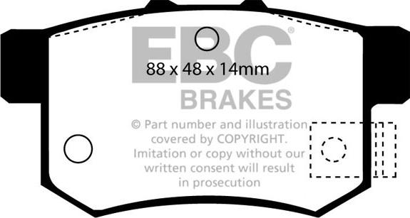 EBC Brakes DP781 - Гальмівні колодки, дискові гальма avtolavka.club