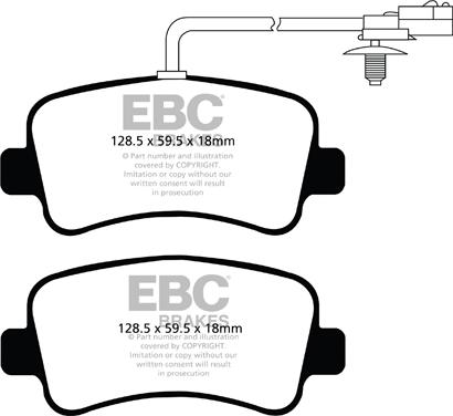 EBC Brakes DPX2084 - Гальмівні колодки, дискові гальма avtolavka.club