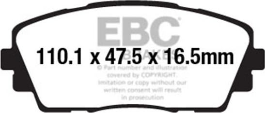 EBC Brakes DPX2163 - Гальмівні колодки, дискові гальма avtolavka.club
