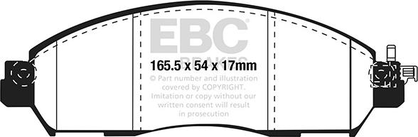 EBC Brakes DPX2310 - Гальмівні колодки, дискові гальма avtolavka.club