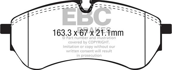 EBC Brakes DPX2338 - Гальмівні колодки, дискові гальма avtolavka.club