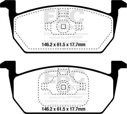 EBC Brakes DPX2374 - Гальмівні колодки, дискові гальма avtolavka.club