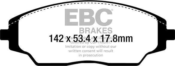EBC Brakes DPX2294 - Гальмівні колодки, дискові гальма avtolavka.club