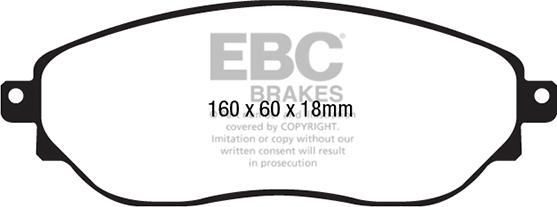 EBC Brakes DPX2226 - Гальмівні колодки, дискові гальма avtolavka.club