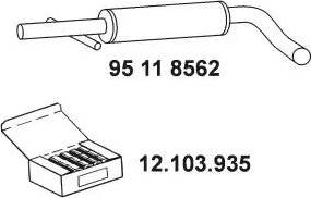 Eberspächer 95 11 8562 - Предглушітель вихлопних газів avtolavka.club