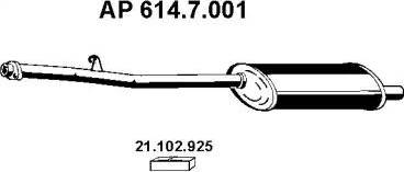 Eberspächer 614.7.001 - Глушник вихлопних газів кінцевий avtolavka.club