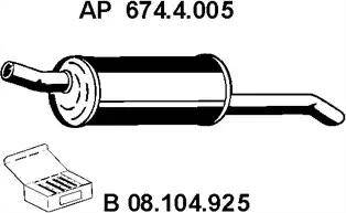 Eberspächer 674.4.005 - Глушник вихлопних газів кінцевий avtolavka.club