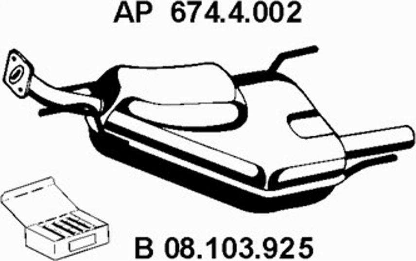 Eberspächer 674.4.002 - Глушник вихлопних газів кінцевий avtolavka.club