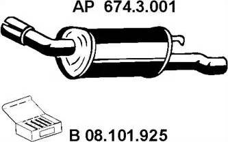 Eberspächer 674.3.001 - Глушник вихлопних газів кінцевий avtolavka.club