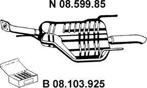 Eberspächer 08.599.85 - Глушник вихлопних газів кінцевий avtolavka.club