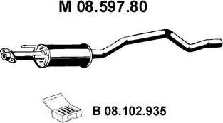 Eberspächer 08.597.80 - Середній глушник вихлопних газів avtolavka.club