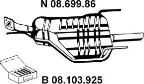 Eberspächer 08.699.86 - Глушник вихлопних газів кінцевий avtolavka.club