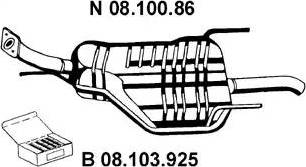 Eberspächer 08.100.86 - Глушник вихлопних газів кінцевий avtolavka.club