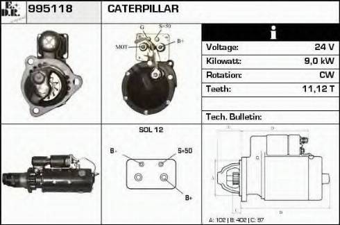 EDR 995118 - Стартер avtolavka.club