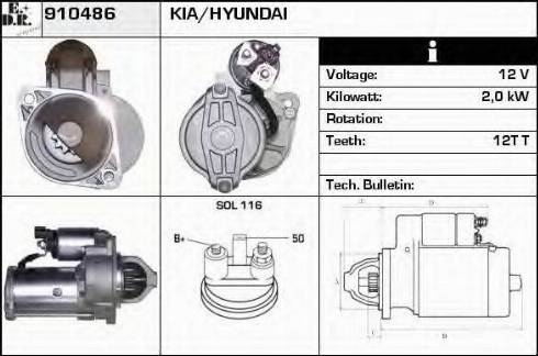 EDR 910486 - Стартер avtolavka.club