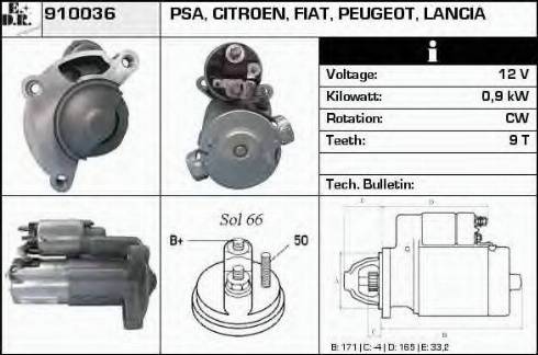 EDR 910036 - Стартер avtolavka.club