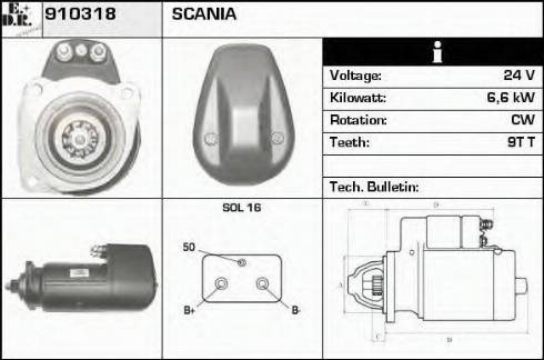 EDR 910318 - Стартер avtolavka.club