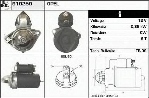 EDR 910250 - Стартер avtolavka.club