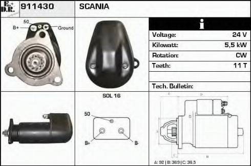 EDR 911430 - Стартер avtolavka.club