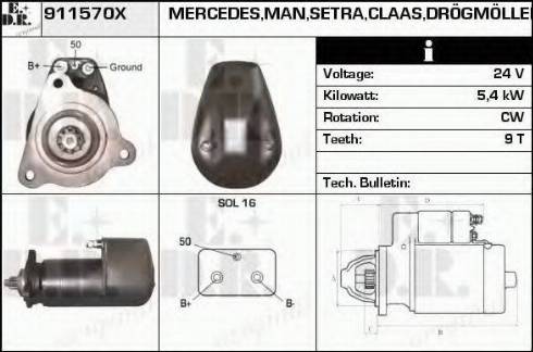 EDR 911570X - Стартер avtolavka.club