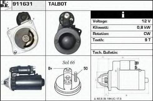 EDR 911631 - Стартер avtolavka.club