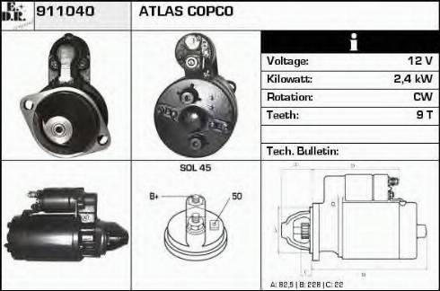 EDR 911040 - Стартер avtolavka.club