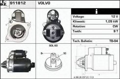 EDR 911812 - Стартер avtolavka.club