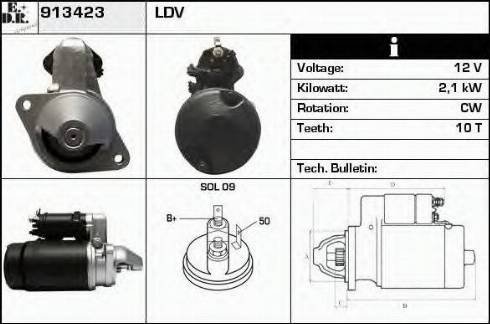 EDR 913423 - Стартер avtolavka.club