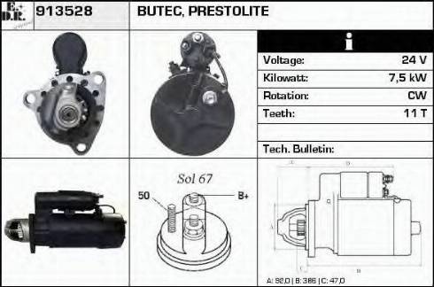 EDR 913528 - Стартер avtolavka.club