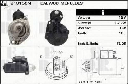 EDR 913150N - Стартер avtolavka.club