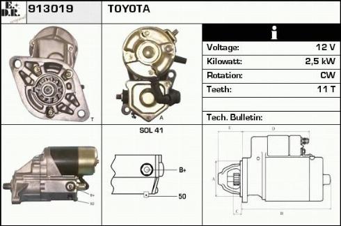 EDR WS34120 - Стартер avtolavka.club