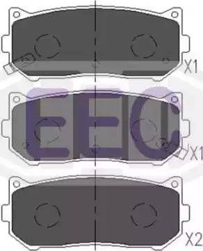 EEC BRP1101 - Гальмівні колодки, дискові гальма avtolavka.club