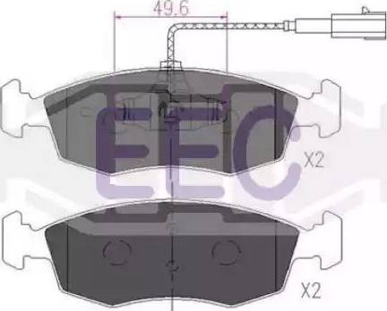 EEC BRP1845 - Гальмівні колодки, дискові гальма avtolavka.club